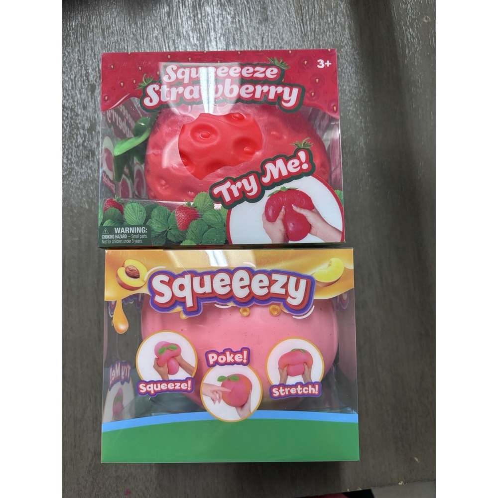 2 Pack Sunny Days Squeezy Peach & Sunny Day Squeezy Strawberry